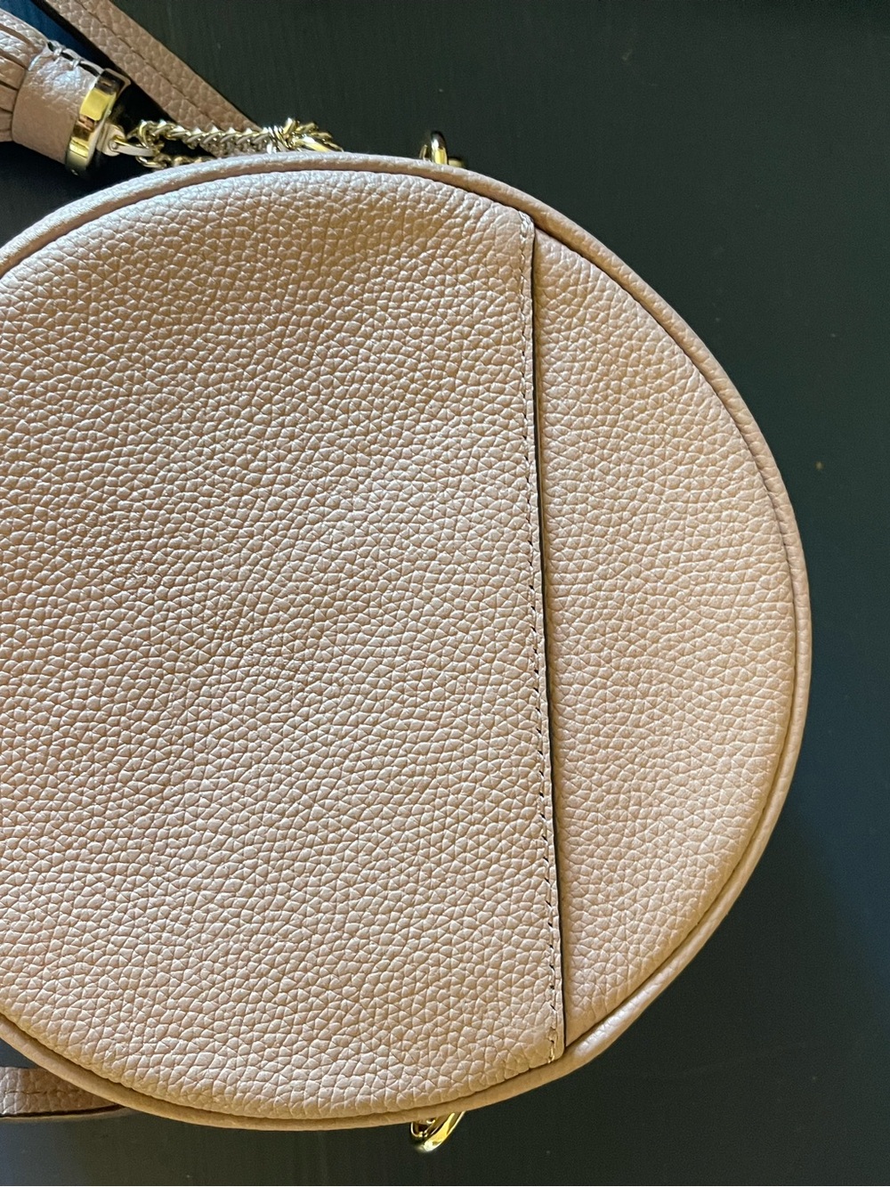 Michael Kors Round Pebbled Crossbody in Tan - Picture 8 of 8